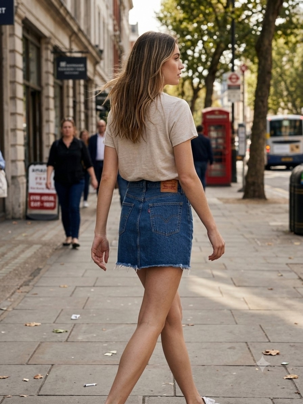 Levi's Women's a DIY upcycled version of an original Le Denim Mini Skirt
